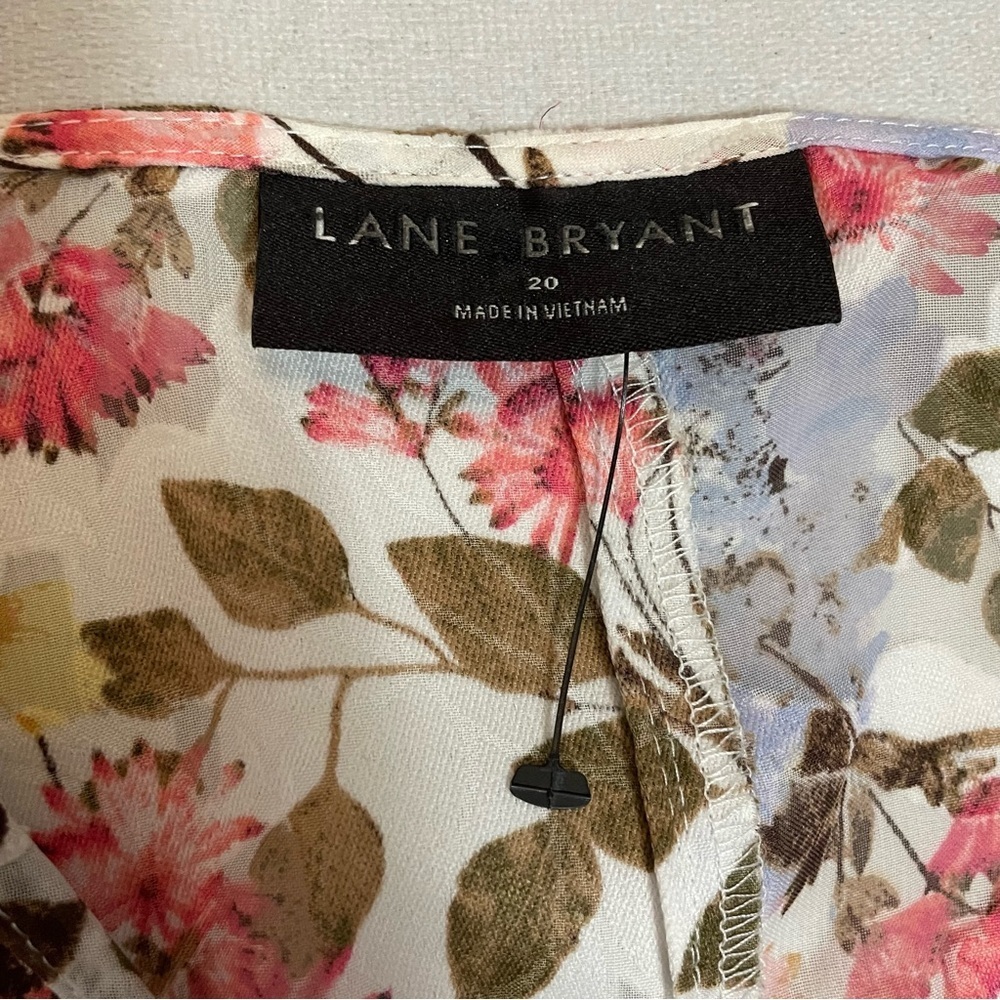 New Lane Bryant Classic Crop Sheer Full-Wrap Floral Long Sleeve Top Size 20 - Picture 6 of 10